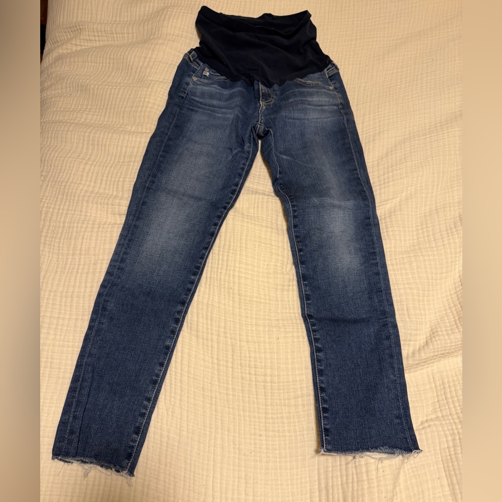 AG Adriano Goldschmied Dark Blue Women's Skinny Maternity Jeans